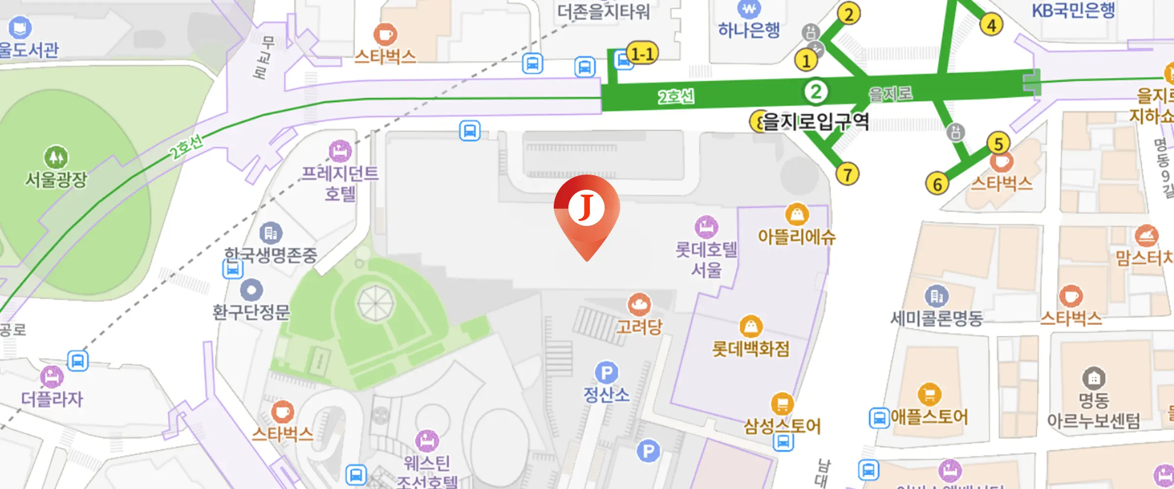 롯데호텔 서울 지도